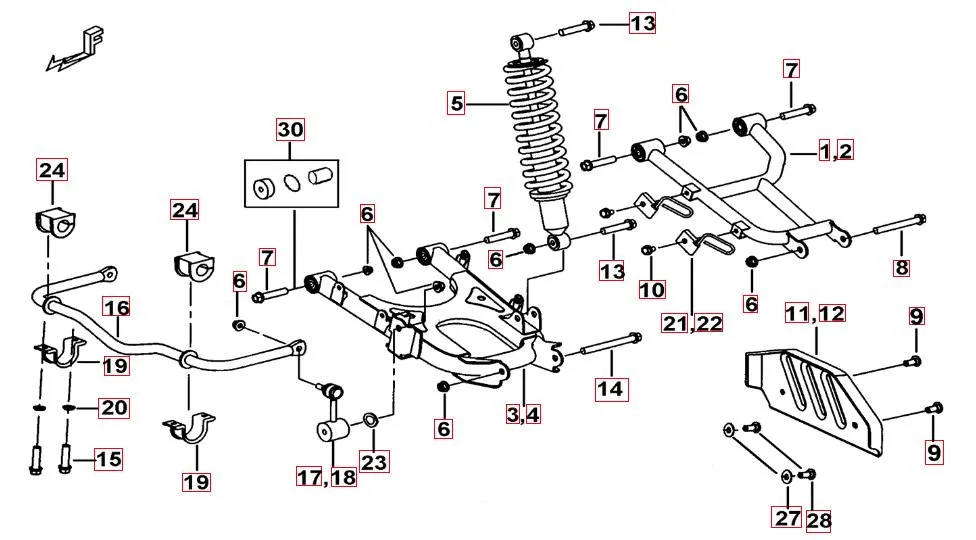 Federbein hinten Federbein hinten