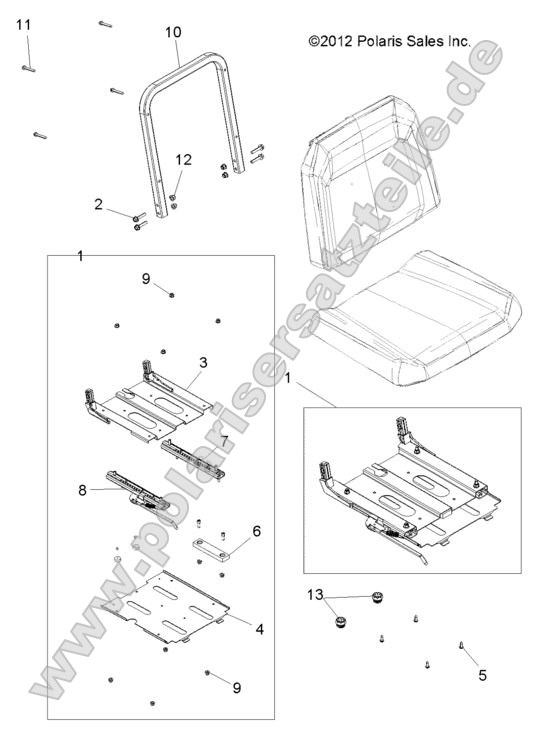 Body, Slider, Drivers Seat Body, Slider, Drivers Seat