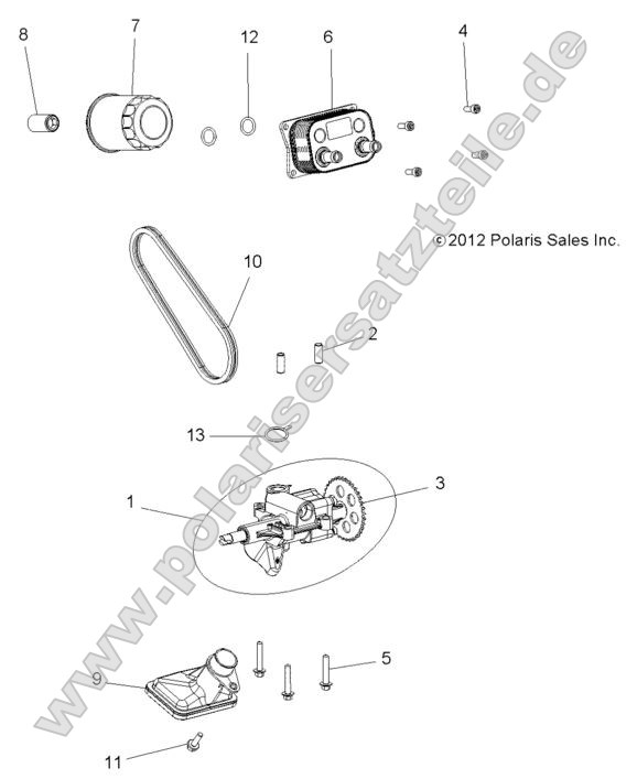 Engine, Oil Pump and Oil Cooler