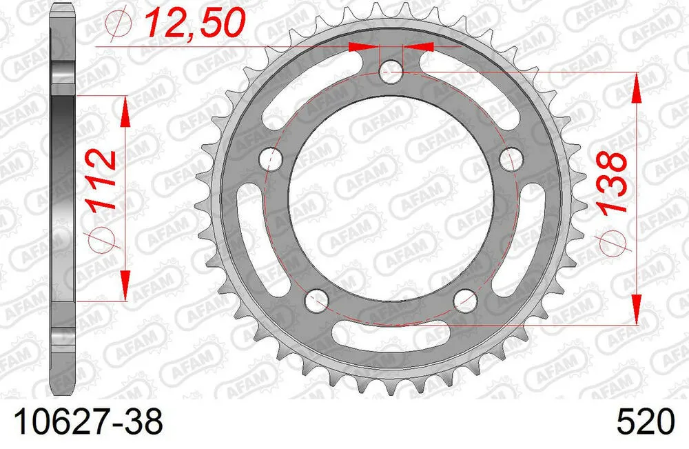 AFAM Kettensatz Stahl 520 XMR3 17x38 - Honda NSS 750 Forza DCT 2021-23 - 01077103
