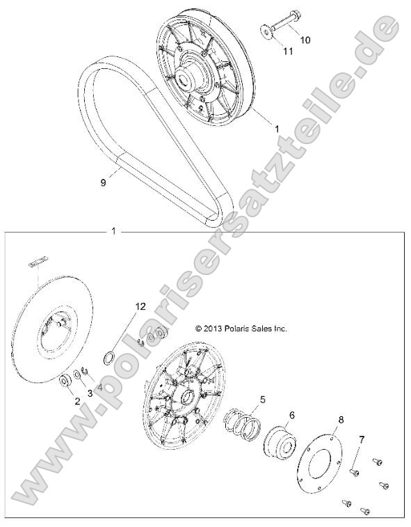 Drive Train, Secondary Clutch