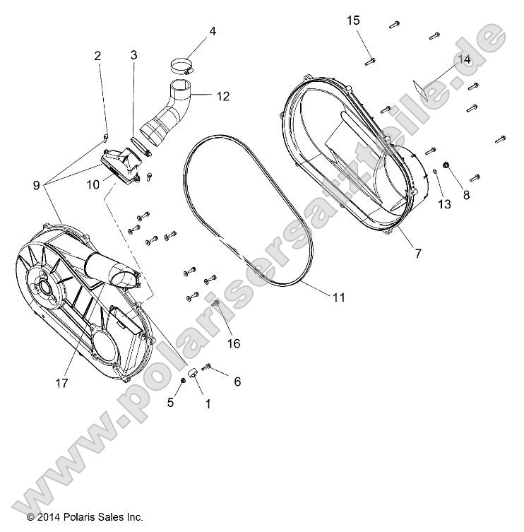 Drive Train, Clutch Cover and Ducting Drive Train, Clutch Cover and Ducting