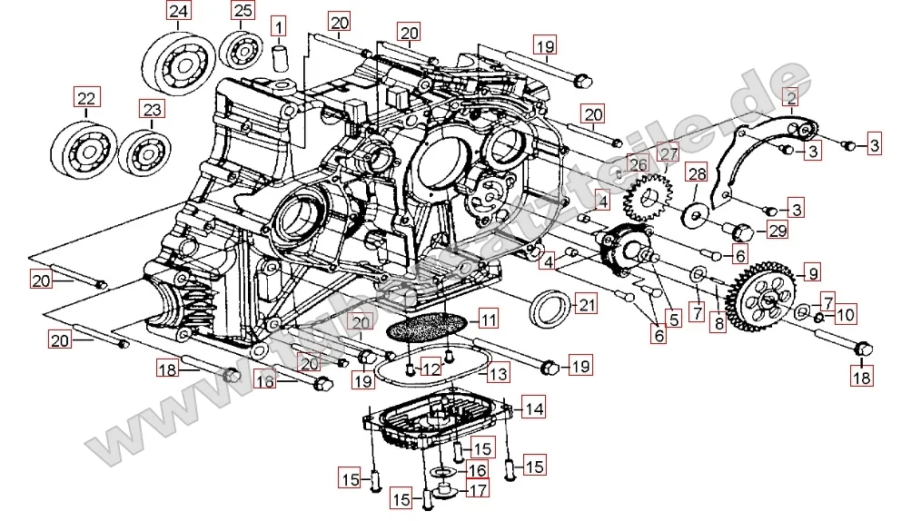 Motorgehäuse rechts