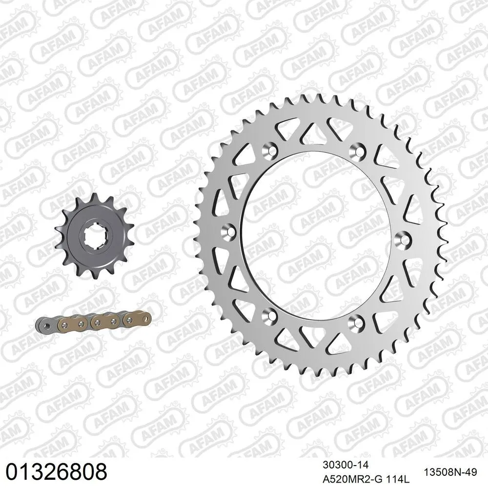 01326808 AFAM Kettensatz Aluminium 520 MR2-G 14x49 - Yamaha YZ 250 1995 - 01326808