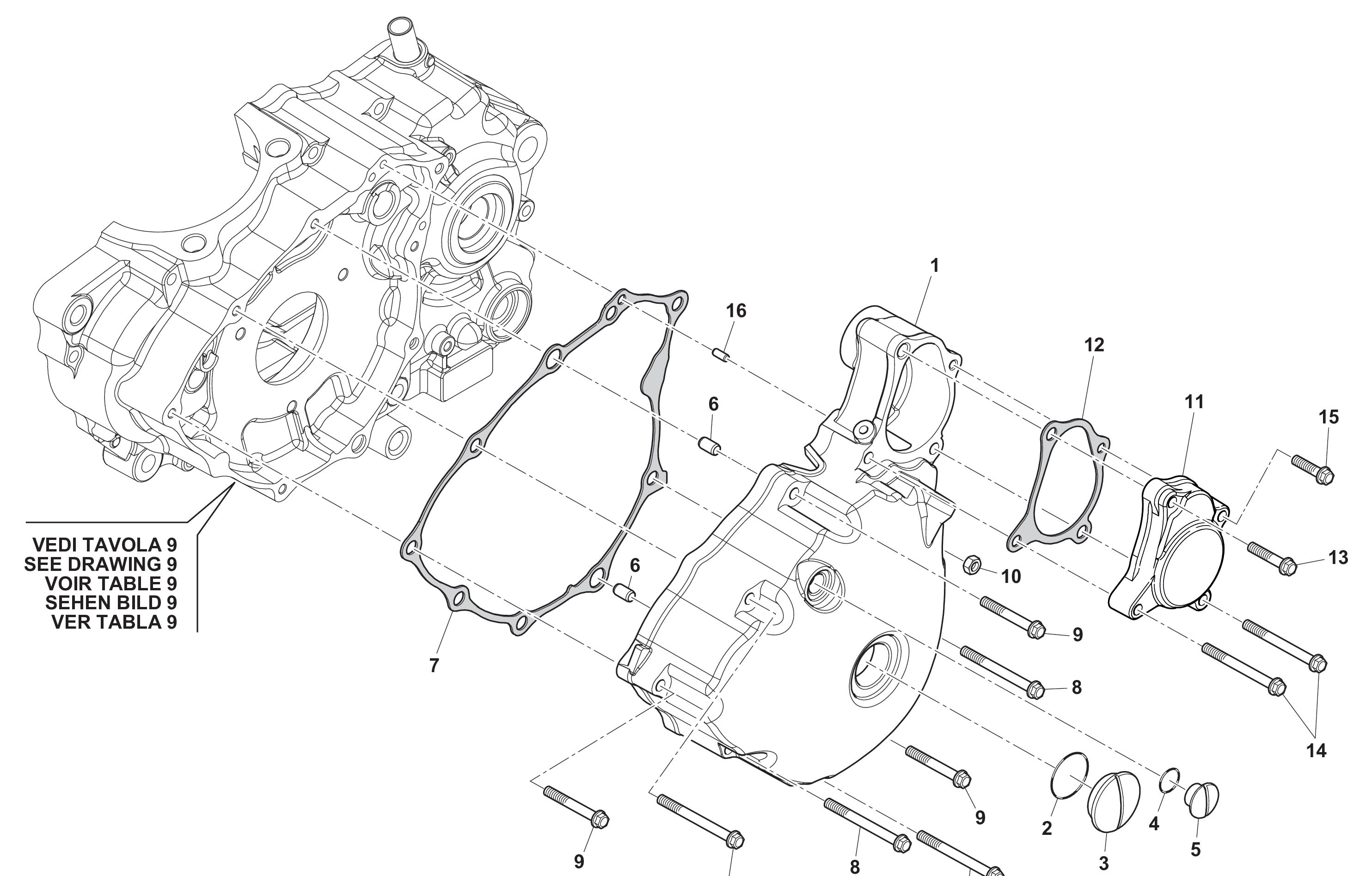 Motordeckel links Motordeckel links
