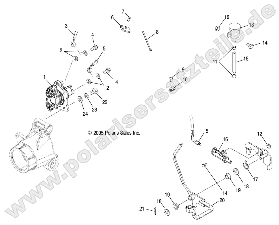 MASTER CYLINDER, REAR/FOOT PEDAL MASTER CYLINDER, REAR/FOOT PEDAL