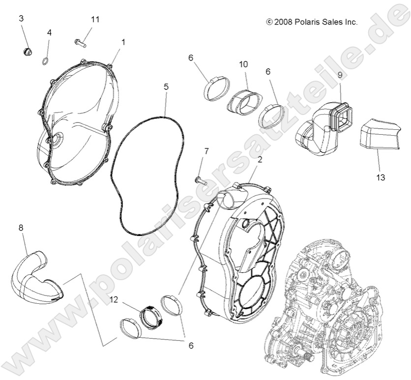 BODY, CLUTCH COVER BODY, CLUTCH COVER
