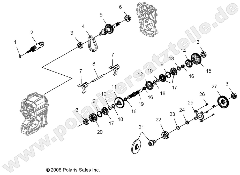 DRIVE TRAIN, MAIN GEARCASE INTERNAL