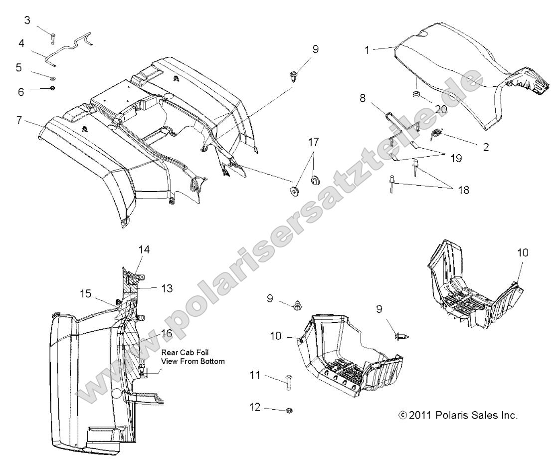 Body, Rear Cab, Seat and Footwells Body, Rear Cab, Seat and Footwells
