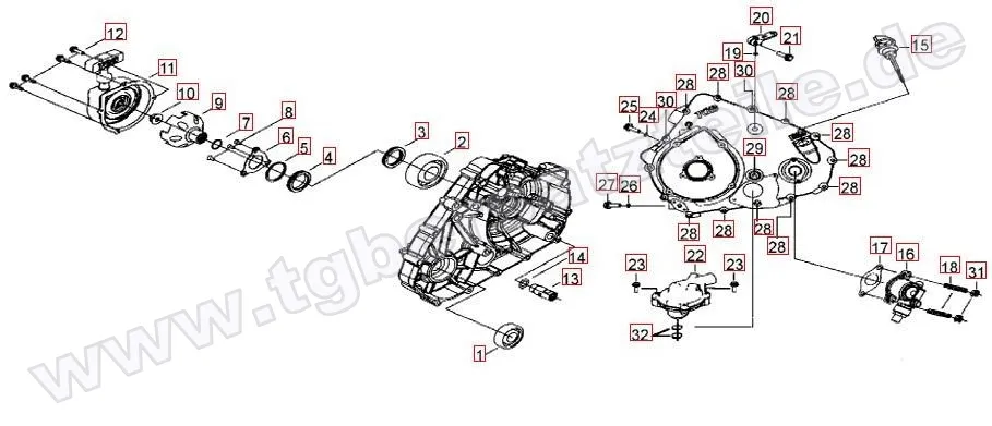 Wasserpumpe-Handstartereingriffsrad-Tachoantrieb Wasserpumpe-Handstartereingriffsrad-Tachoantrieb