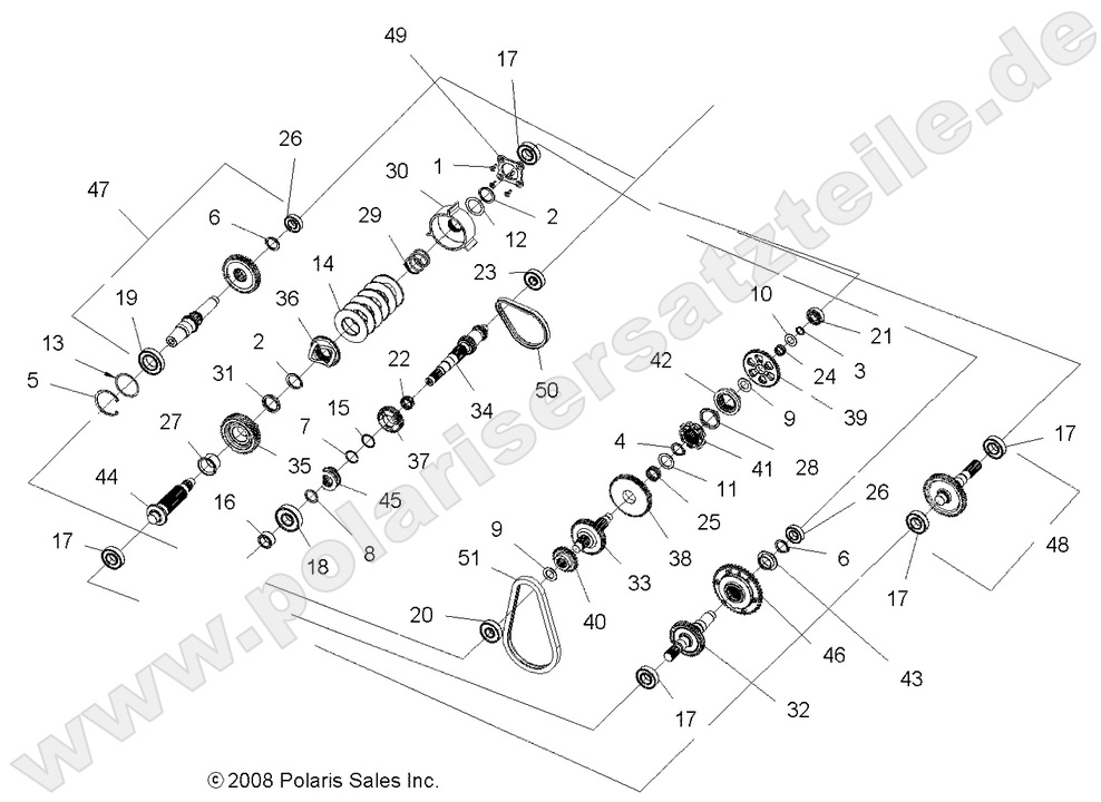 DRIVE TRAIN, MAIN GEARCASE INTERNALS DRIVE TRAIN, MAIN GEARCASE INTERNALS