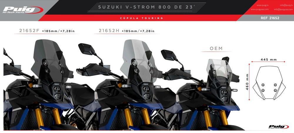 Puig Touren Verkleidungsscheibe Getönt - Suzuki DL 800 V-Strom 2023-24