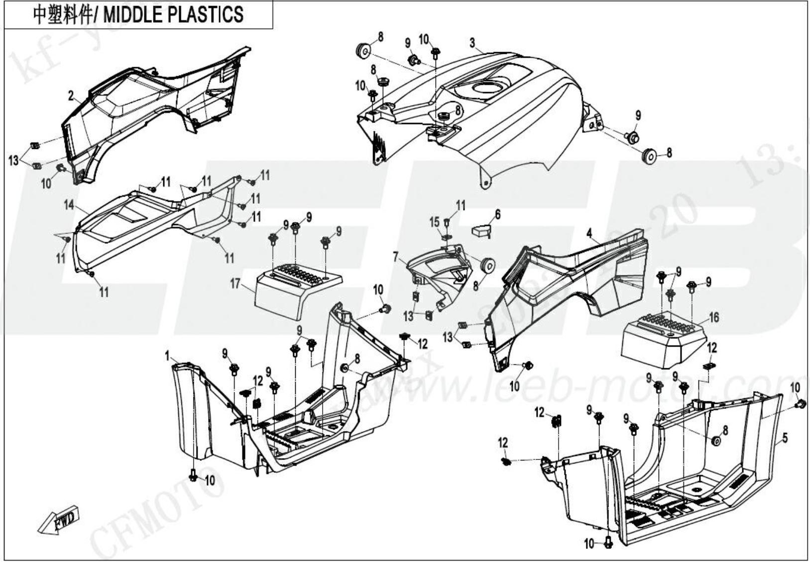 Verkleidung mitte camouflage-gold