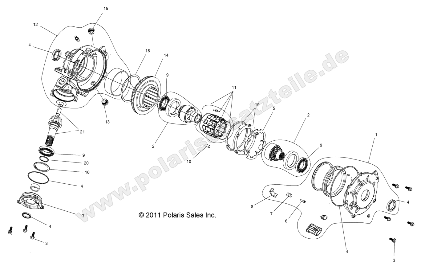 Drive Train, Front Gearcase Internals