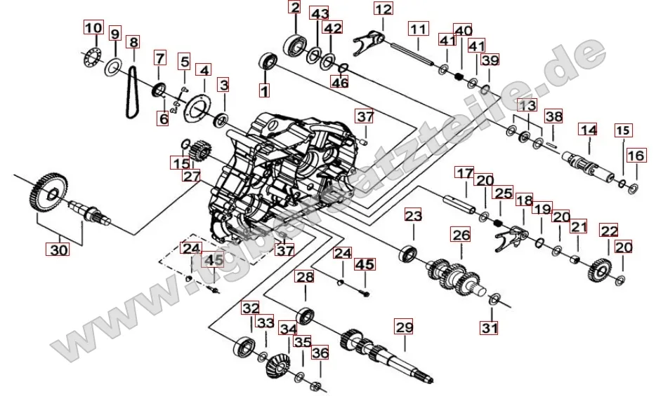 Motorgehäuse links 2 Motorgehäuse links 2