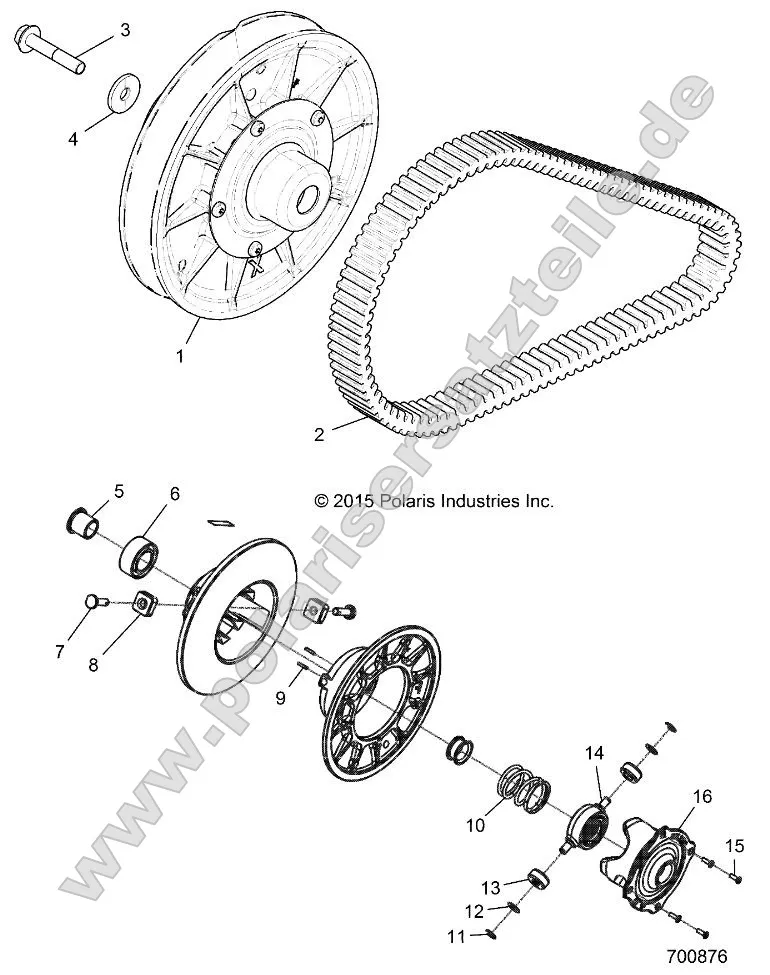 Drive Train, Secondary Clutch Drive Train, Secondary Clutch