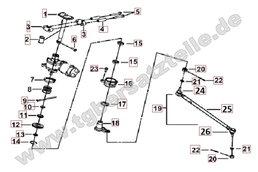 Lenksäule - Spurstange Lenksäule - Spurstange