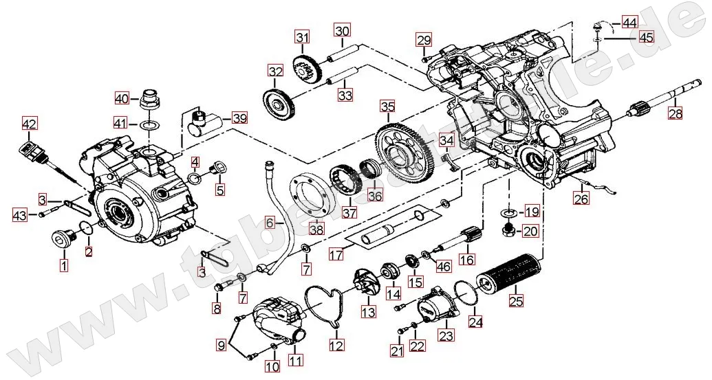 Motorgehäuse rechts Motorgehäuse rechts