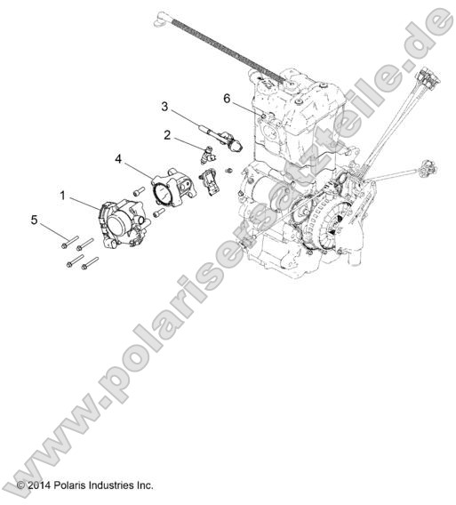 Engine, Throttle Body and Fuel Rail