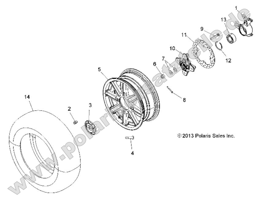 Wheels, Front and Hub (A17SVS95CM) Wheels, Front and Hub (A17SVS95CM)