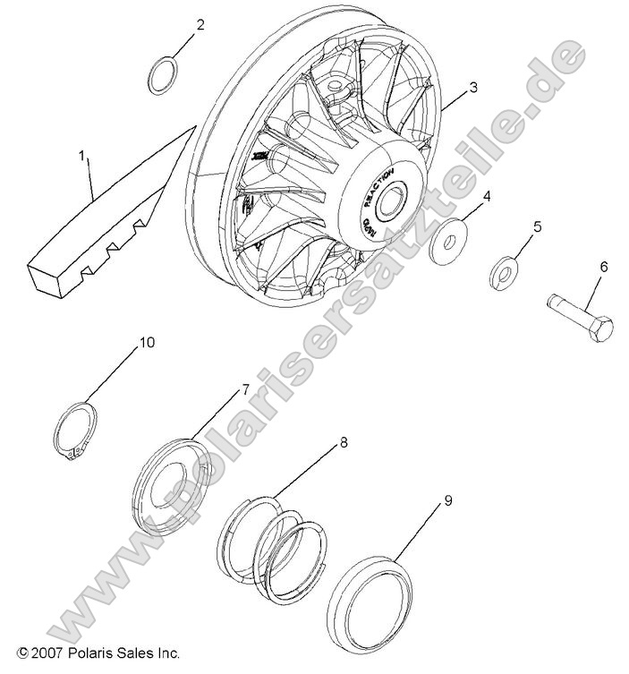 Drive Train, Secondary Clutch