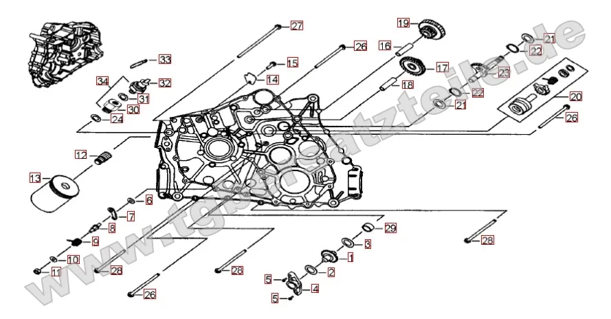 Motorgehäuse links (1) Motorgehäuse links (1)