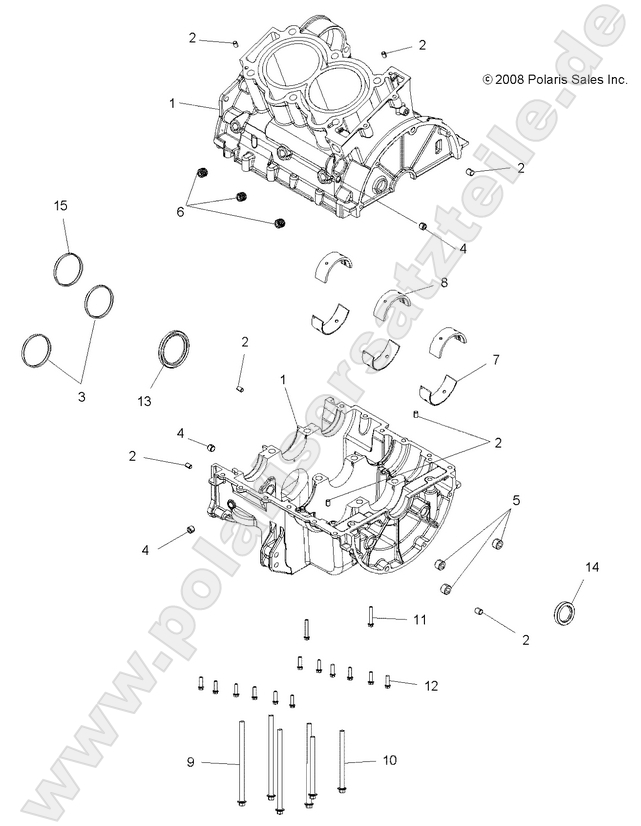 ENGINE, CRANKCASE ENGINE, CRANKCASE