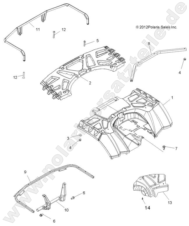 BODY, REAR CAB and REAR RACK