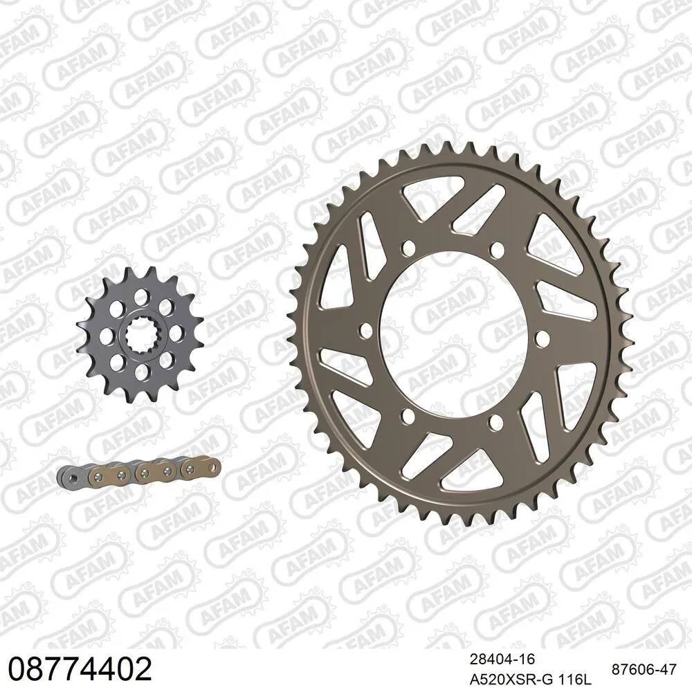 AFAM Racing Kettensatz Aluminium 520 XSR-G 16x47 - Triumph Street Triple 675 2007-13 - 08774402