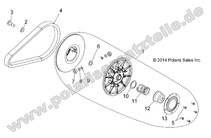 Drive Train, Secondary Clutch (49ATVCLUTCHDRIVEN14325) Drive Train, Secondary Clutch (49ATVCLUTCHDRIVEN14325)