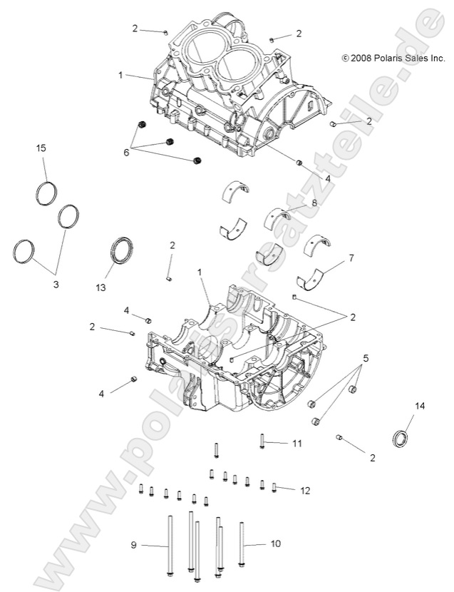 ENGINE, CRANKCASE ENGINE, CRANKCASE