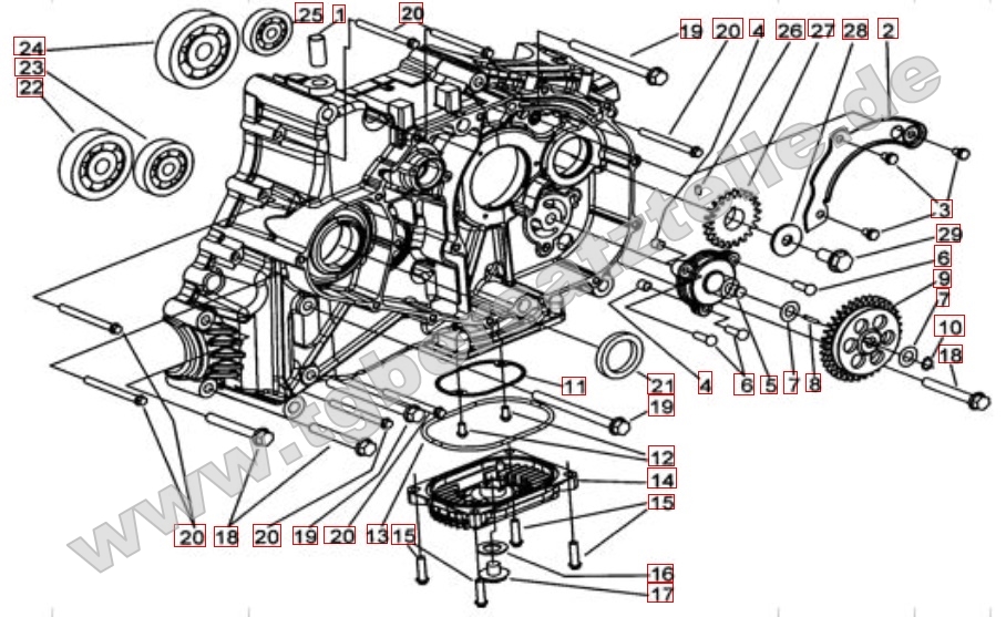 Motorgehäuse rechts