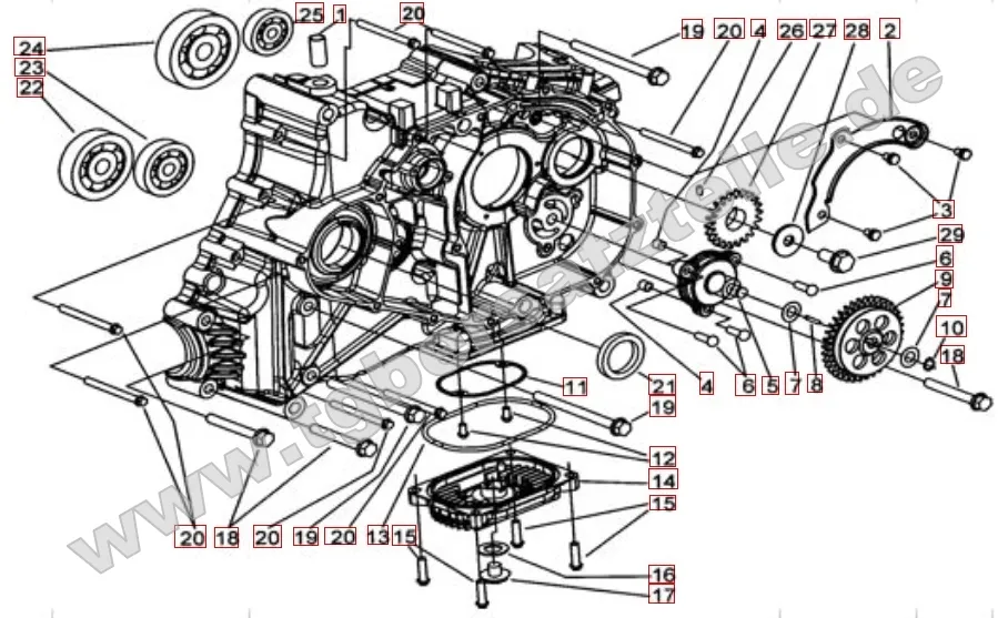 Motorgehäuse rechts
