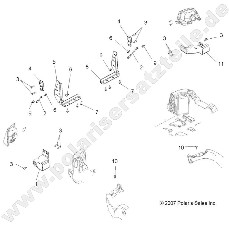 BODY, TAILGATE BRACKETS