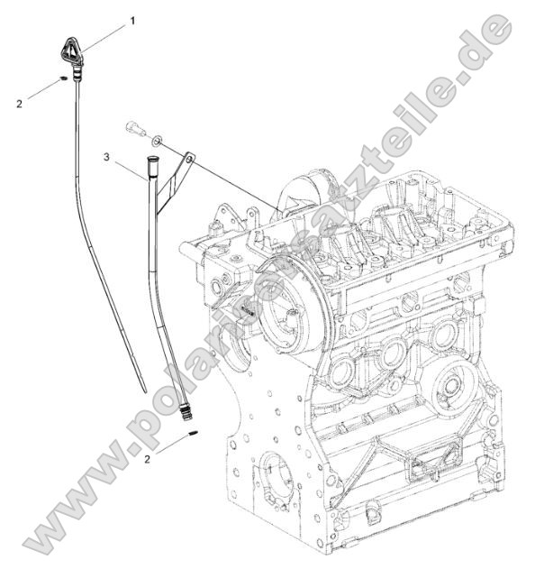 Engine, Oil Dipstick and Guard