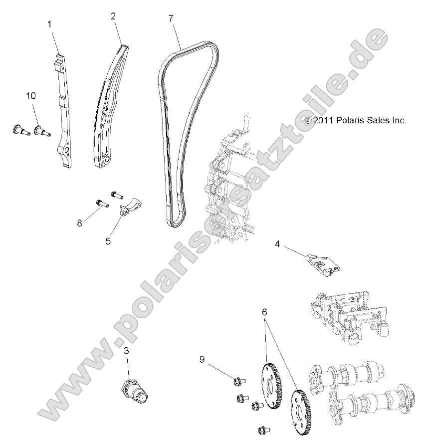 Engine, Cam Chain and Sprocket