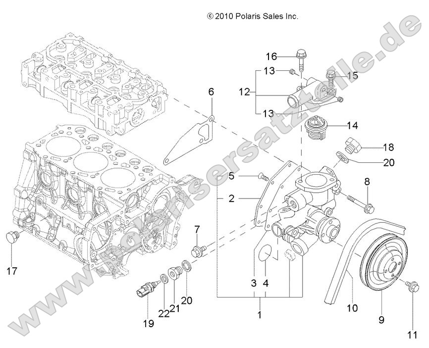 Engine, Water Cooling System
