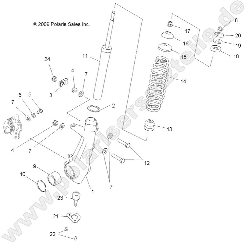 SUSPENSION, FRONT STRUT