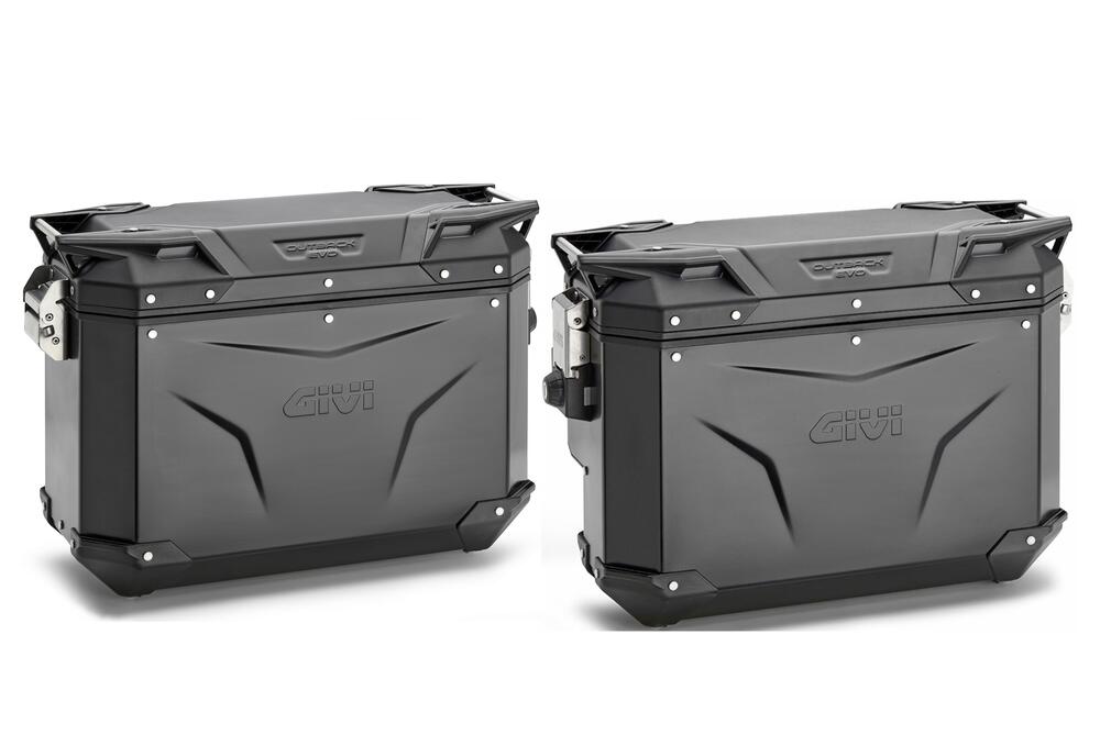 Givi Monokey Trekker Outback EVO OBKE3733B Alu Seitenkoffer Set - 37 / 33 Liter - schwarz
