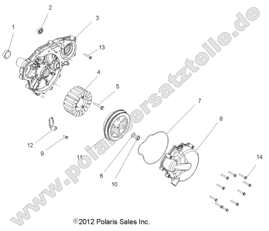 ENGINE, STATOR and FLYWHEEL