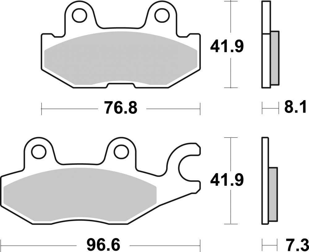 973 SBS Bremsbeläge Offroad & ATV Sintermetall - 973SI