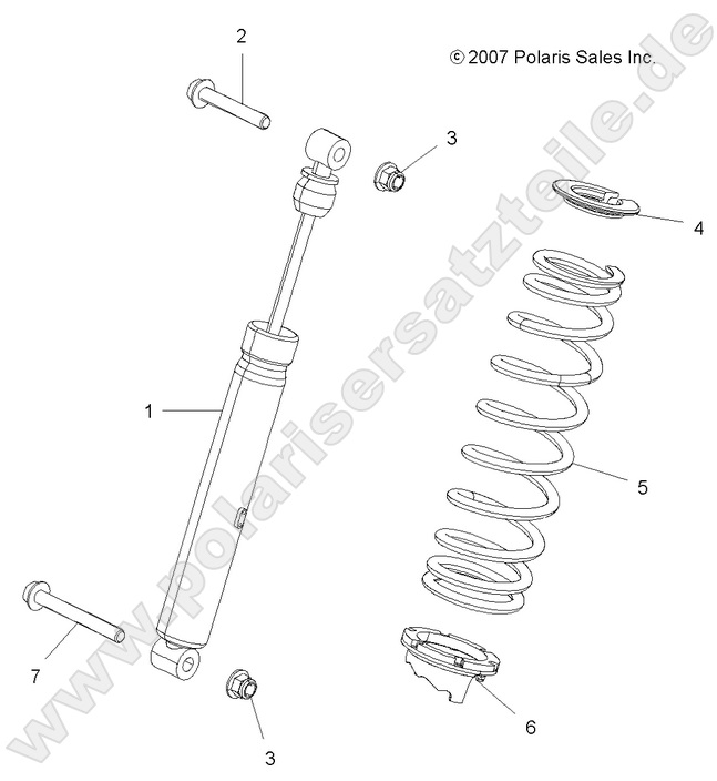 SUSPENSION, SHOCK, REAR SUSPENSION, SHOCK, REAR