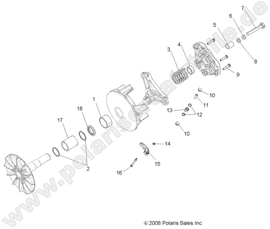 DRIVE TRAIN, PRIMARY CLUTCH DRIVE TRAIN, PRIMARY CLUTCH