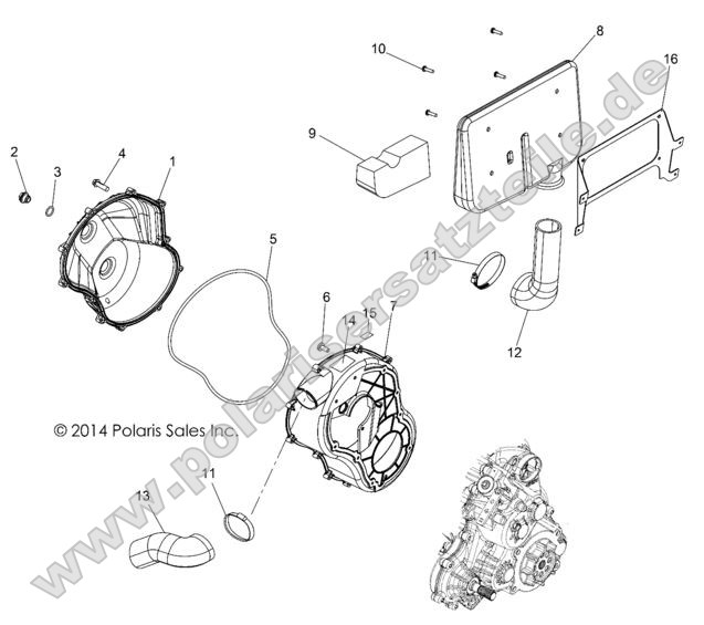 Body, Clutch Cover and Ducting