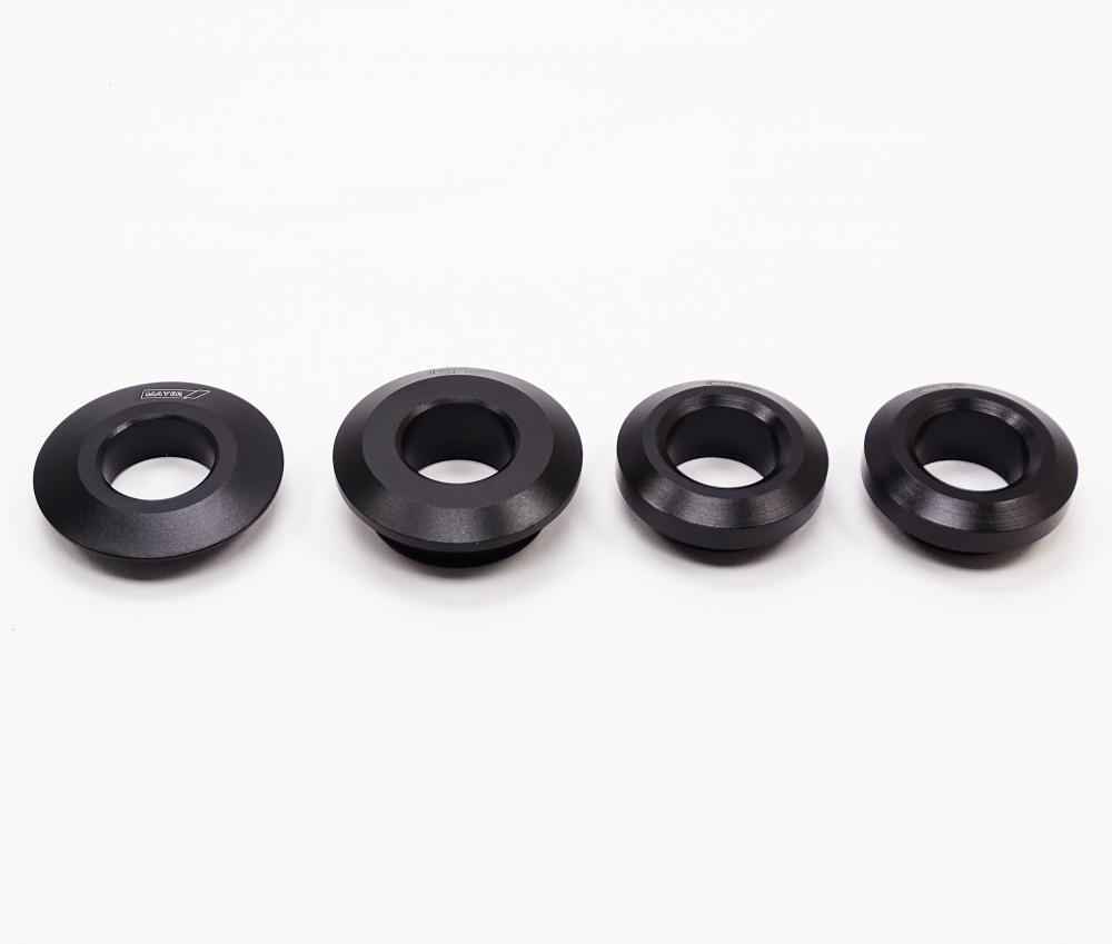 TMP Racing Felgen Distanzbuchsen Set schwarz Kawasaki ZX10R /R Ninja 2016-20