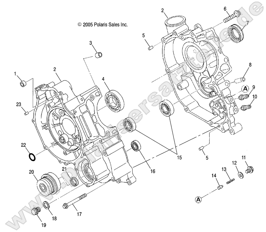 ENGINE, CRANKCASE ENGINE, CRANKCASE