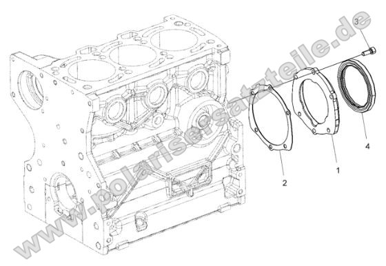 Engine, Crankshaft Oil Seal Flange