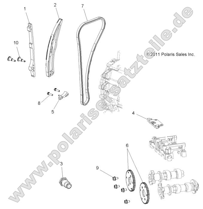 Engine, Cam Chain and Sprocket