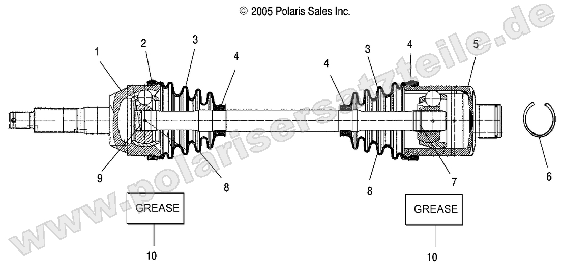 DRIVE SHAFT, REAR DRIVE SHAFT, REAR
