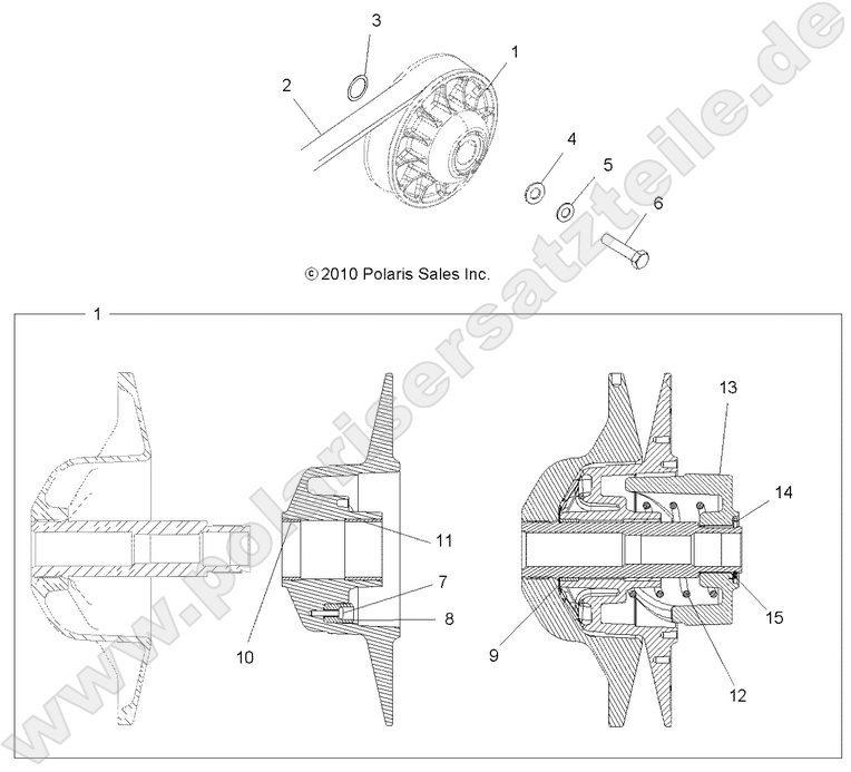 DRIVE TRAIN, SECONDARY CLUTCH
